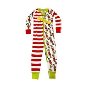 NWT Hanna Andersson Grinch Mix It Up Holiday Sleeper Size 2T